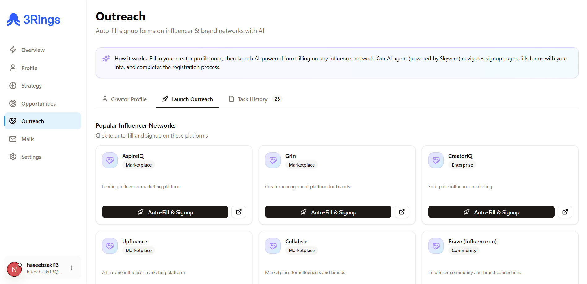 3Rings Automation Mockup